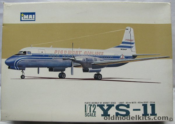 Imai 1/72 NAMC YS-11 With Clear Fuselage / Full Interior and Ground Tug - Piedmont Airlines, 4601 plastic model kit